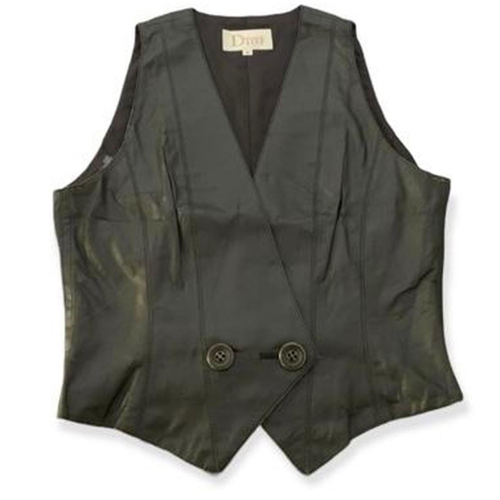 Vintage real leather Dior sleeveless vest